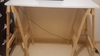 Como fiz cavaletes usando ripas de cama. Home office/ateliê