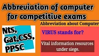 Computer Abbreviation for competitive exams || Abbreviation of computer #yttutorialpoint
