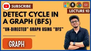 🚀 Graph Tutorial 10: Detect a Cycle in an Undirected Graph using BFS  | Data Structures | Graph