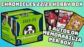 *3 AUTO’S / MEM PER BOX* CHRONICLES HOBBY SOCCER 2022/23 HOBBY BOX OPENING REVIEW PANINI NEW PRODUCT