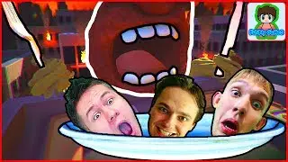 Нас Съел Макаронный монстр overcooked готовка челлендж  От Фаника #1.
