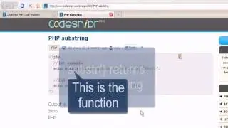 PHP Tutorial : substring