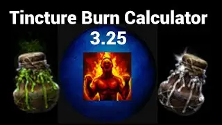 PoE 3.25 Tincture Sustain Calculator Spreadsheet