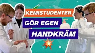 Studenter skapar egen handkräm i kemilabbet