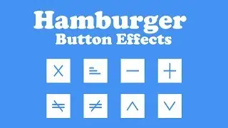 Hamburger button effects  - Transforming Hamburger Menu - Animated hamburger menu