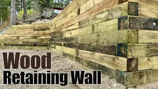 How to Build A TIMBER Retaining Wall [What's Behind the Wall?]