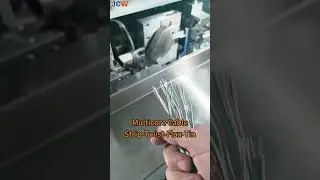 Машина для зачистки многожильного кабеля, скручивания, флюсования и лужения