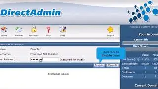 9) How to install FrontPage extensions in Direct Admin