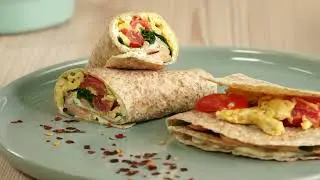 Burritos integrales con salmón ahumado