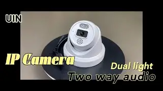 UIN 6MP 8MP Dual Led Light Two Way Audio, Built in SD card slot, Turret Camera IPY-D36LDS2