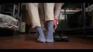 Millie Bobby Brown Taking Off Her Socks