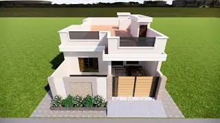 10 marla house design in pakistan | Modern single story house design village style - 4 bedrooms