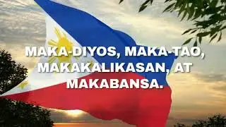 PANATANG MAKABAYAN AT PANUNUMPA NG KATAPATAN SA WATAWAT NG PILIPINAS