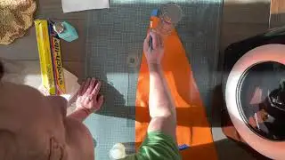 Making a huge latex inflatable suit - gluing latex pattern pieces together