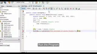 Java Tutorials - Create a program to find the average in given Array