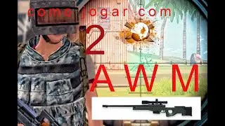 tutorial de como jogar com 2 AWM de( HUD 2 Dedos)no FREE FIRE