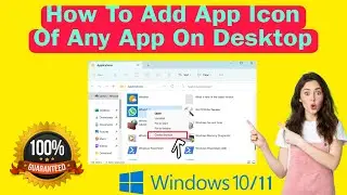 How To Add App Icon On Desktop Windows 10/11(Microsoft Store installed  App Icon lagaye Desktop pr