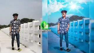 Snapseed Sky Background Change Trick 😳| Snapseed Cyan Colour Effect Editing [ AF EDIT ]