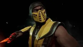 MK11 Beta Scorpion character Customization - All Intros, Skins, Masks and Abilities!