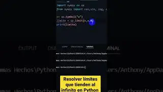 Resolver límites que tienden al infinito en Python
