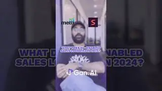 What Does AI Enabled Sales Look Like in 2024! Ft. Anupreet Singh CRO, Gan.AI #ai #sales