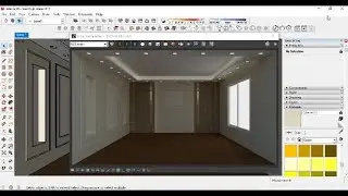 Interior design for bedroom by sketchup- part 5 - decorations and material for walls