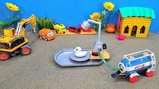 mini tractor making mini water pump science project // diy how to make cow shed | house of animals