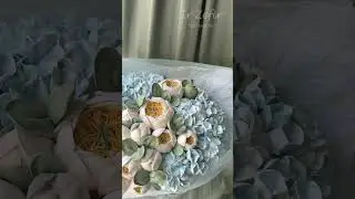 Зефирный букет пионов и гортензий (размер 61 на 41 овал) (принимаю заказы Москва. Обучаю онлайн)