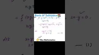 Basis of a Subspace | Basis and dimension of a vector space  #csirnetmathematics #linearalgebra