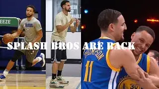 SPLASH BROS ARE BACK!! Stephen Curry And Klay Thompson Best Practice Moments After Injuries
