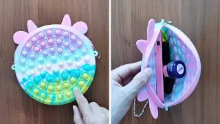 Pop it Shoulder Bag Review 2021 - Rainbow Zip Push Bubbles Pop It Crossbody Bag