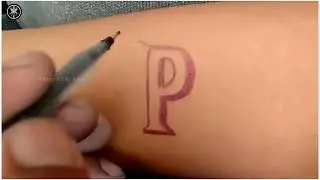 P letter tattoo | Beautiful P tattoo |P name tattoo | unique #tattoo | Best tattoo #shorts#subscribe
