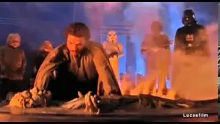 Iconic scene from Empire    when Han Solo is frozen in carbonite