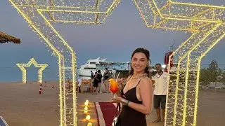 Обзор ресторанов, романтик у моря, магазины Royal Lagoons Resort, покупка сувениров /  Хургада VLOG