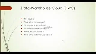 SAP Data Warehouse Cloud   21  Where you should Select DWC