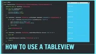 [Swift 3 Tutorial] - How To Setup A Tableview