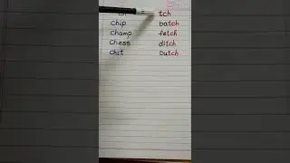 ch,tch sounds/advanced Phonics 