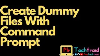 Create Dummy Files With Command Prompt - MTT #Shorts