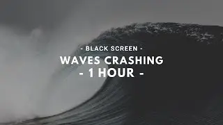 Waves Crashing On Sand Beach - Black Screen - 1 Hour Loop - Sleep, Study, Relax, Meditate