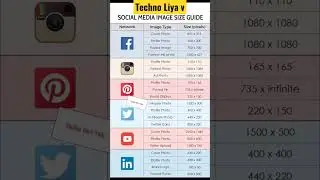 Social Media Image size guide | Smm Posting Size | Instagram post size | Twitter cover photo size