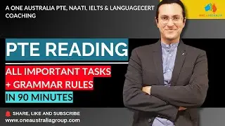 PTE Reading | All Important Tasks + Grammar Rules | Explained in 90 minutes | A1 Australia |