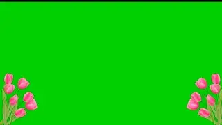 Animated flowers-Free Green Screen