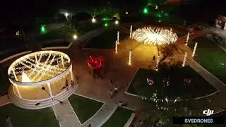 Em Sobradinho Bahia drone sobrevoando praça