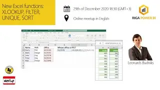 New Excel functions, XLOOKUP, FILTER, UNIQUE, SORT