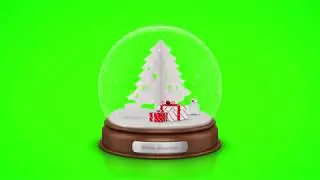 Christmas Globe 04 - Green Screen / Free Stock Footage