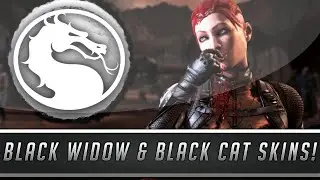 Mortal Kombat X: New Black Widow Cassie & Black Cat Sonya Skins/Costumes Gameplay! (PC Mod Showcase)