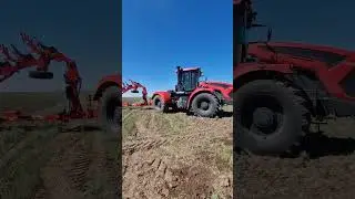 Демопоказ оборотного полунавестного  плуга производства Unlu и трактор Кировец К-735М Ст1.