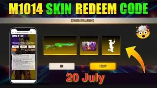 Free Fire Today Redeem Code 21 july | ff Reedem Codes | Emote Green M1014 Redeem Code Free Fire