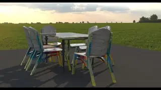 Beautiful chair & table modeling and texturing in 3Ds Max and V Ray Rendering
