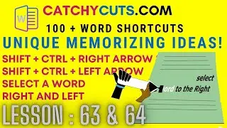 Word: How to Select a Word Using Shift + Ctrl + Right and Left Arrow !. Unique  Memorizing Ideas !